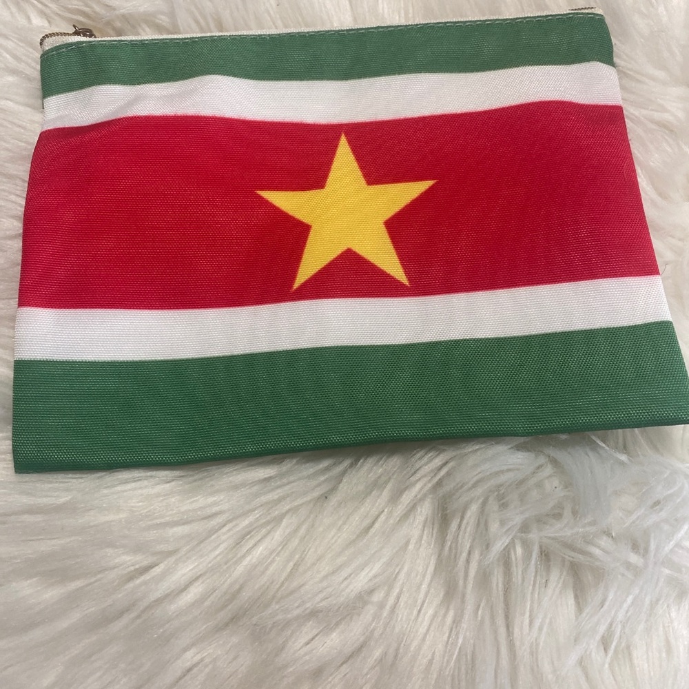 Suriname flag makeup bag